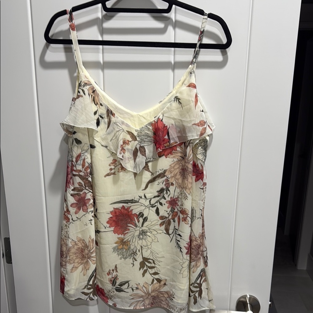 City Chic Cream and Red Ruffled Camisole